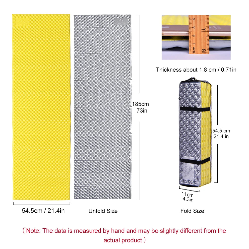 Widesea Portable Camping Mat – Waterproof Foam Sleeping Pad for Travel & Trekking
